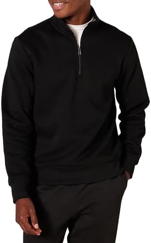 Amazon Essentials mens Long-Sleeve Quarter-Zip Pullover Fleece Sweatshirt