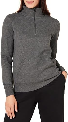 Amazon Essentials Women's Long-Sleeve Fleece Quarter-Zip Top (Available in Plus Size)