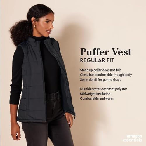 Amazon Essentials Women's Mid-Weight Puffer Vest