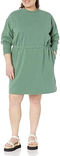Amazon Essentials Women's Waisted Sweatshirt Dress (Available In Plus Size)