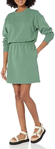 Amazon Essentials Women's Waisted Sweatshirt Dress (Available in Plus Size)