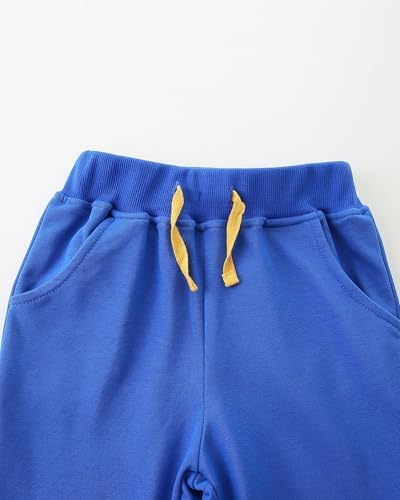 AMIYAN Toddler Sweatpants Boys Cotton Pants With Pocket And Decorative Drawstring Joggers Pants For Kids 2-7Y