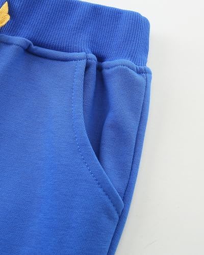 AMIYAN Toddler Sweatpants Boys Cotton Pants With Pocket And Decorative Drawstring Joggers Pants For Kids 2-7Y