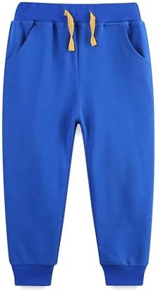 AMIYAN Toddler Sweatpants Boys Cotton Pants with Pocket and Decorative Drawstring Joggers Pants for Kids 2-7Y