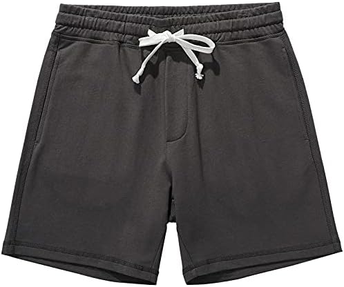 AMY COULEE Mens Athletic Workout Shorts 5.5" Cotton Casual Shorts Elastic Waist Joggers Sports SweatShorts
