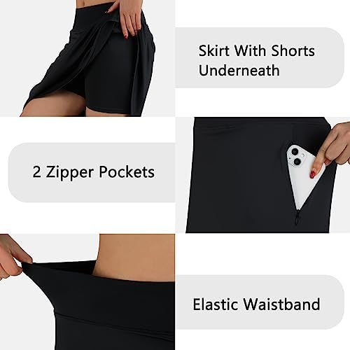 ANIVIVO Women's Midi Length Skorts Skirts With Pockets Modest Skirts 28" Long Knee Length Athletic Skorts