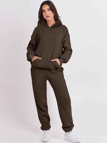 ANRABESS Womens 2 Piece Outfits Lounge Hoodie Oversized Sweatshirt Jogger Sweatpants Y2K Tracksuit Sweatsuit Set Fall Clothes