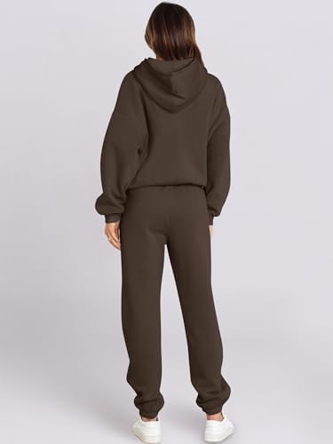 ANRABESS Womens 2 Piece Outfits Lounge Hoodie Oversized Sweatshirt Jogger Sweatpants Y2K Tracksuit Sweatsuit Set Fall Clothes