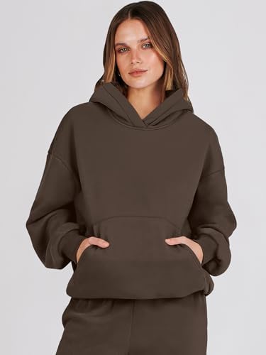 ANRABESS Womens 2 Piece Outfits Lounge Hoodie Oversized Sweatshirt Jogger Sweatpants Y2K Tracksuit Sweatsuit Set Fall Clothes