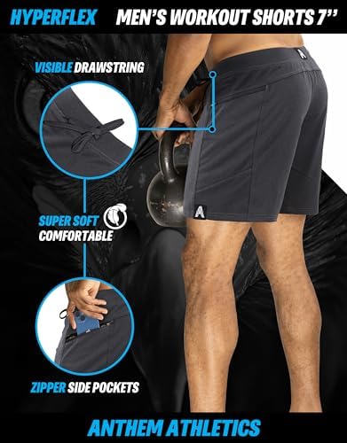 Anthem Athletics Hyperflex Mens Gym Shorts 5" 7" 9" Inseam Workout Athletic Sport Exercise Training Running Shorts For Men