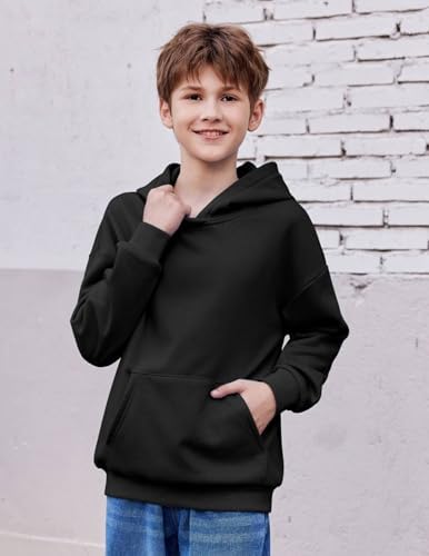 Arshiner Boys Hooded Sweatshirt Fleece Pullover Long Sleeve Warm Hoodies With Pocket For Kids 5-14 Years