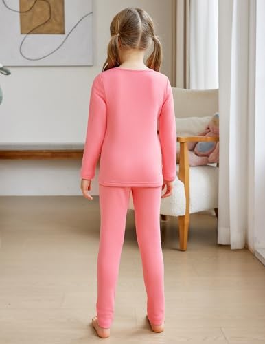Arshiner Girls Thermal Underwear Set Long Johns Cold Weather Kids Base Layer Top Bottom