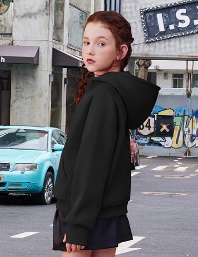 Arshiner Girls Zip Up Hoodies Teen Hooded Sweatshirts Fleece Jackets Kids Fall Fashion Outfits Winter Clothes
