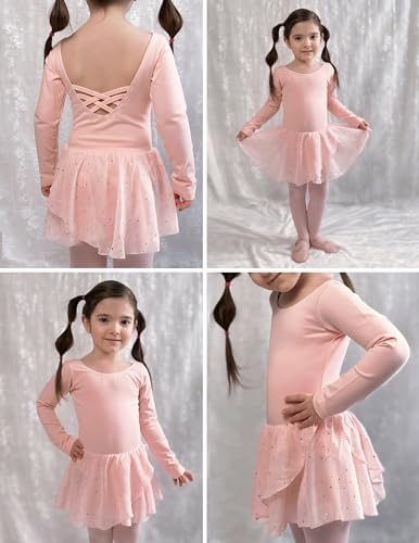 Arshiner Kids Girls Classic Long Sleeve Leotard Dance Ballet Dress