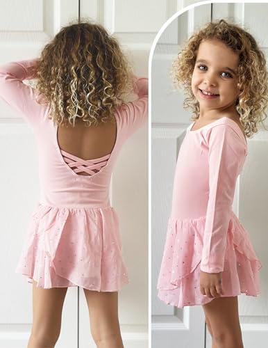 Arshiner Kids Girls Classic Long Sleeve Leotard Dance Ballet Dress