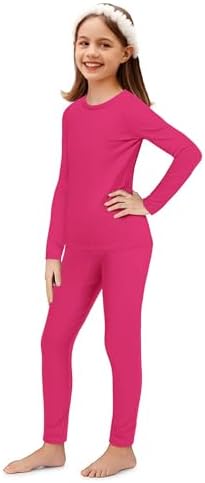 Arshiner Thermal Underwear for Kids Long Johns Girls Base Layer Top and Bottom Set