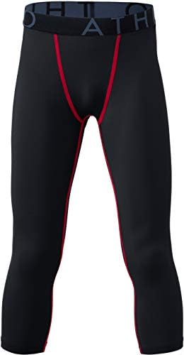 ATHLIO Boy's UPF 50+ Compression Pants Baselayer Cool Dry Active Running Tights 4-Way Stretch Workout Leggings
