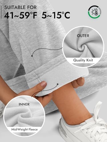 ATHMILE Womens Sweatpants 2025 Fall Baggy Wide Leg Sweatpant Fleece Lined Straight Leg Sweat Pants