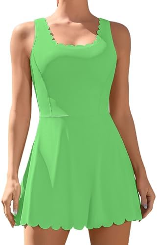 ATTRACO Women Tennis Dress with Shorts Workout Golf Skirts with Pockets Athletic Dresses