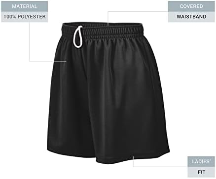 Augusta Sportswear Girl's Moisture-Wicking Mesh Athletic Teen Workout Sports Shorts