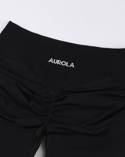 AUROLA Influence Workout Shorts For Women 2.5 3.5 4.5 5.5 6.5 No Roll Up Squat Proof Scrunch Seamless Compression Gym Short