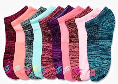 Avia Girls' Socks - 10 Pack Athletic Low Cut No Show Cushioned Liners