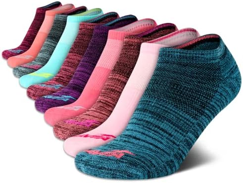 Avia Girls' Socks - 10 Pack Athletic Low Cut No Show Cushioned Liners