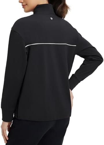 Baleaf Women's Fleece Golf Pullover Half Zip Running Jacket Thermal Shirts Winter Cold Weather Gear Water Resistant