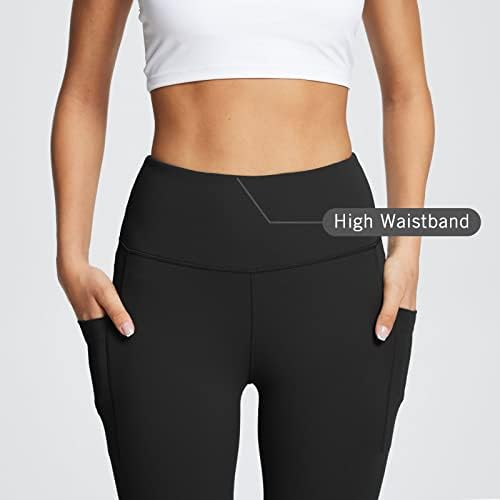 Baleaf Women's Leggings With Pockets Tummy Control Workout High Waisted Athletic Running 7/8 Ultra Soft Gym Yoga Ankle Pants