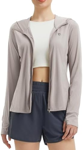 baleaf Women's Sun Protection Jacket Hoodie Clothing Lightweight Long Sleeve Sun Cover Up Shirt