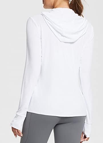 Baleaf Women's Sun Protection Jacket Hoodie Clothing Lightweight Long Sleeve Sun Cover Up Shirt