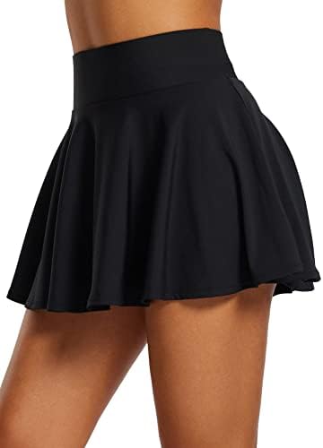 baleaf Women's Tennis Skirts High Waisted Tummy Control Pleated Athletic Golf Skorts Skirts for Running with 2 Pockets