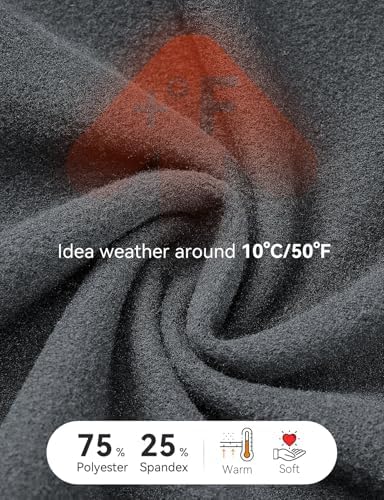 Baleaf Women's Thermal Tops Fleece Lined Shirts Long Sleeve Cold Weather Running Gear Workout Zipper Pocket Thumbholes