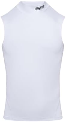 Battle Sports PRO Compression Sleeveless Mock Neck 4 Way Stretch Moisture Wicking for Kids