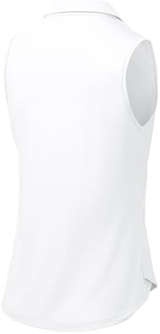 BGOWATU Women's Sleeveless Golf Polo Shirts Collared V Neck Tennis Tank Tops UPF 50+ Quick Dry Lightweight