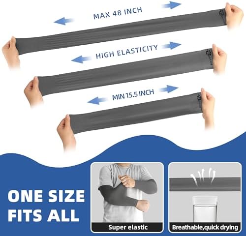 BHYTAKI Cooling Compression Arm Sleeves For Men Women UPF50 UV Sun Protection Sleeves For Work Sport Tattoo Cover Up