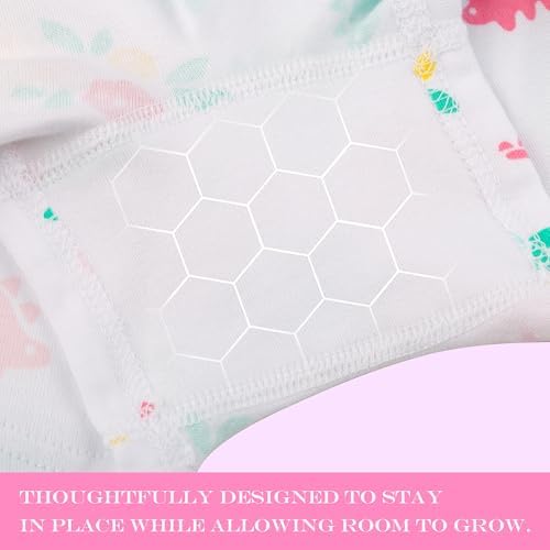 BIG ELEPHANT 10 Pack Toddler Girls' Underwear Boxer Briefs 100% Cotton Super Soft Breathable Panties (3T-10Y)