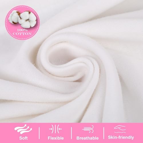 BIG ELEPHANT 10 Pack Toddler Girls' Underwear Boxer Briefs 100% Cotton Super Soft Breathable Panties (3T-10Y)