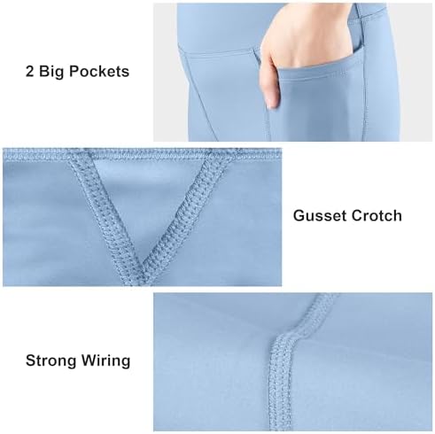 BIG ELEPHANT Girl's Flare Leggings With Pockets Kids Bootcut Yoga Pants High Waisted Bell Bottoms For Dance