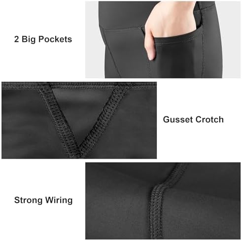 BIG ELEPHANT Girl's Flare Leggings With Pockets Kids Bootcut Yoga Pants High Waisted Bell Bottoms For Dance