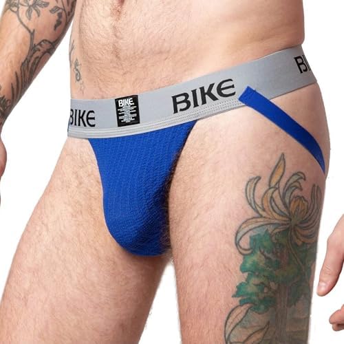 Bike Athletic Classic Jockstrap Soft Cotton Pouch For Breathable Comfort Durable 3-Inch Elastic Waistband