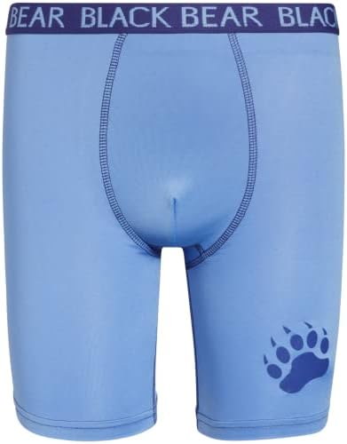 Black Bear Boys’ Underwear – 4 Pack Long Leg Performance Compression Boxer Briefs (4-18)