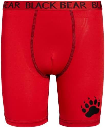 Black Bear Boys’ Underwear – 4 Pack Long Leg Performance Compression Boxer Briefs (4-18)