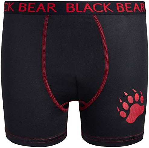 Black Bear Boys’ Underwear - 4 Pack Performance Compression Boxer Briefs (4-18)
