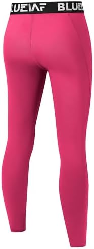 Blueleaf Boy's Compression Leggings Youth Athletic Tights Basketball Baseball Football Pants Quick Dry Sports Base Layer