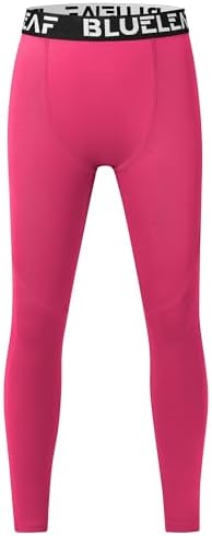 Blueleaf Boy's Compression Leggings Youth Athletic Tights Basketball Baseball Football Pants Quick Dry Sports Base Layer