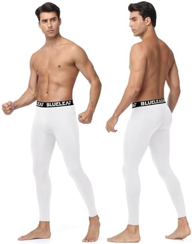 Blueleaf Men's Compression Pants Running Workout Leggings With Pockets Athletic Tights Base Layer For Basketball Sports