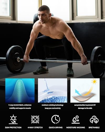 Blueleaf Men's Compression Pants Running Workout Leggings With Pockets Athletic Tights Base Layer For Basketball Sports