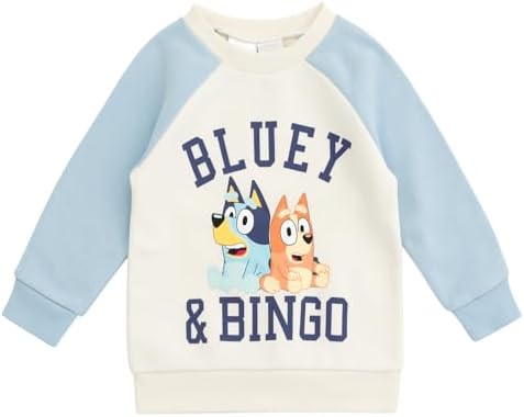 Bluey Fleece Sweatshirt And Jogger Pants Outfit Set Infant To Big Kid Sizes (12 Months - 14-16)