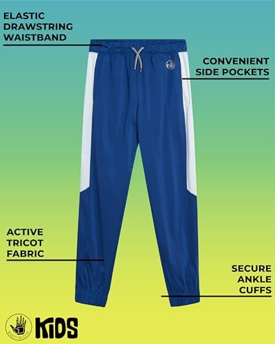 Body Glove Boys Sweatpants - 4 Pack Performance Tricot Boys Joggers With Drawstring Waist - Kids Soft Stretch Athletic Pants